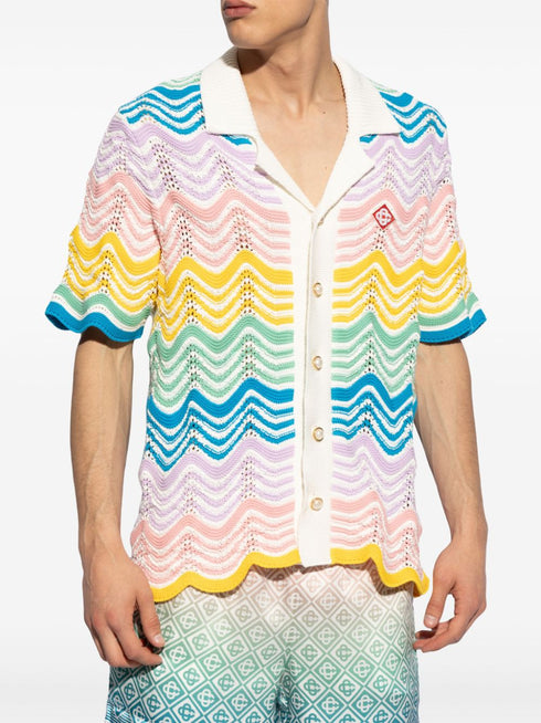 Wave crochet shirt