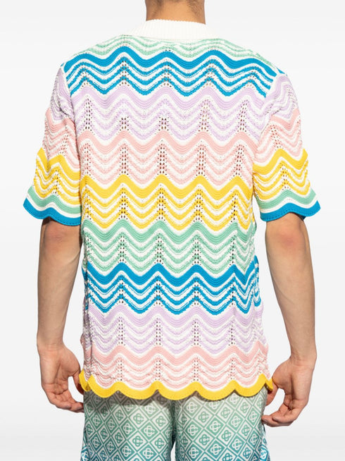Wave crochet shirt