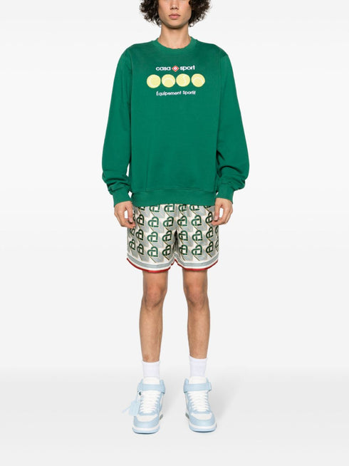 Heart Monogram silk shorts