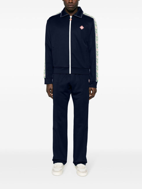 Heart Monogram velvet track pants