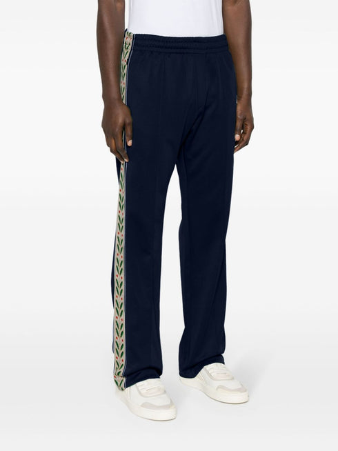 Heart Monogram velvet track pants