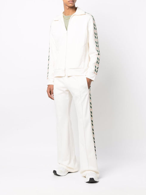 leaf tape zipped jacket