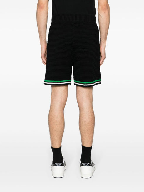 logo-patch crochet tennis shorts