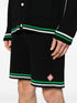 logo-patch crochet tennis shorts