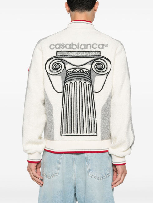 embroidered terry jacket