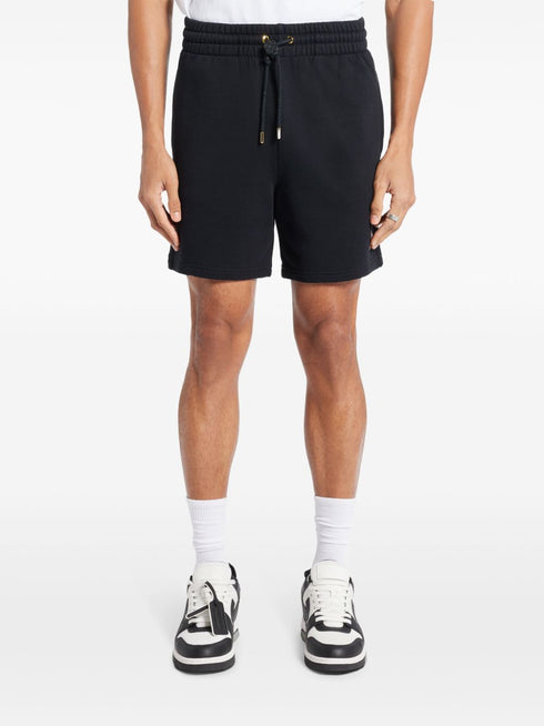 logo-patch organic cotton shorts