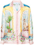 Apartement-print silk shirt