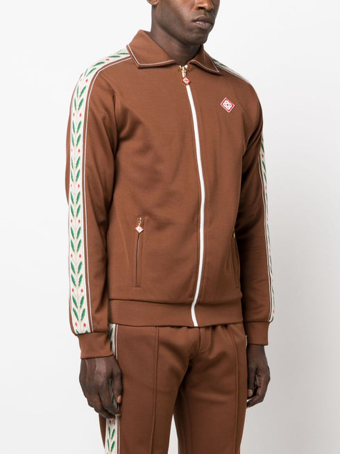 logo-patch zip-up jacket