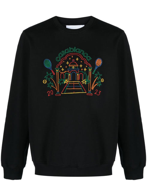 Rainbow Crayon Temple organic-cotton sweatshirt