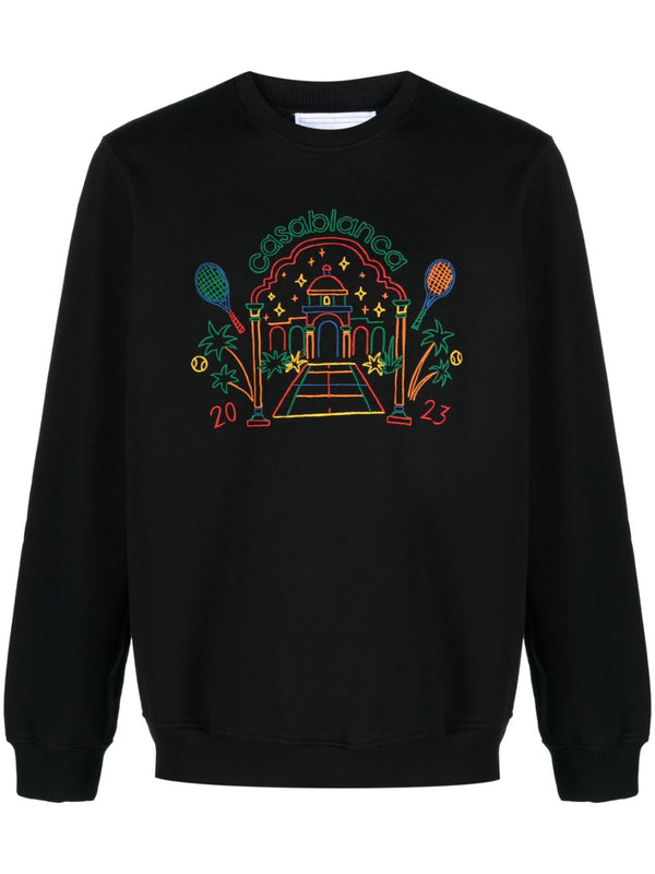 Rainbow Crayon Temple organic-cotton sweatshirt