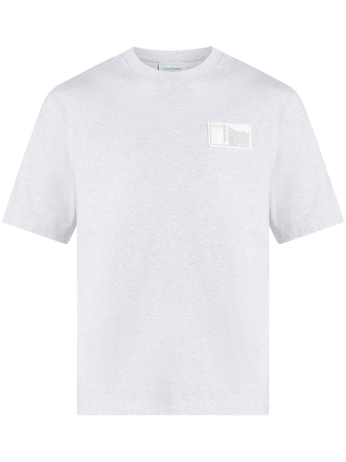 koszulka z bawełny organicznej z naszywką z logo