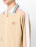 monogram-jacquard velour zip-up jacket