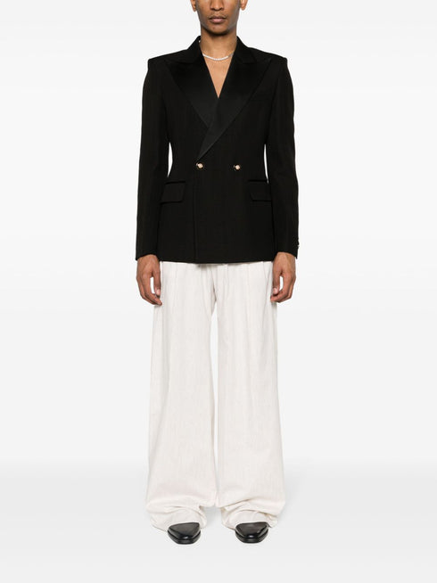 double-breasted tuxedo blazer