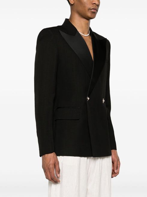 double-breasted tuxedo blazer