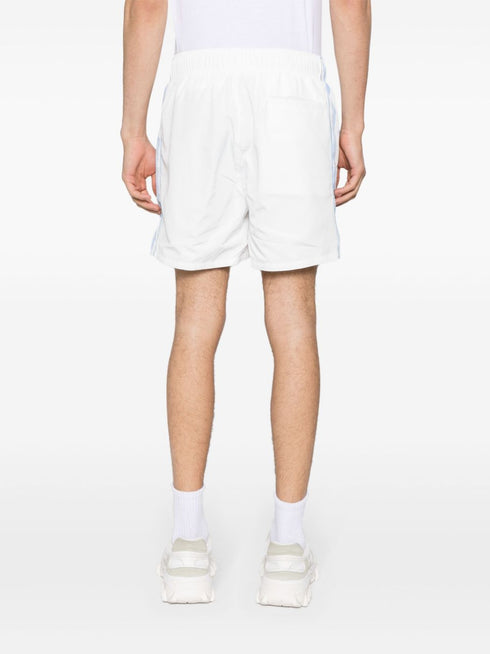 striped mid-rise track shorts