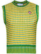 jacquard logo-appliqué knitted vest