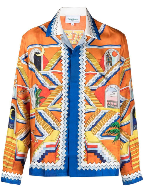 Escalier Infinite print silk shirt