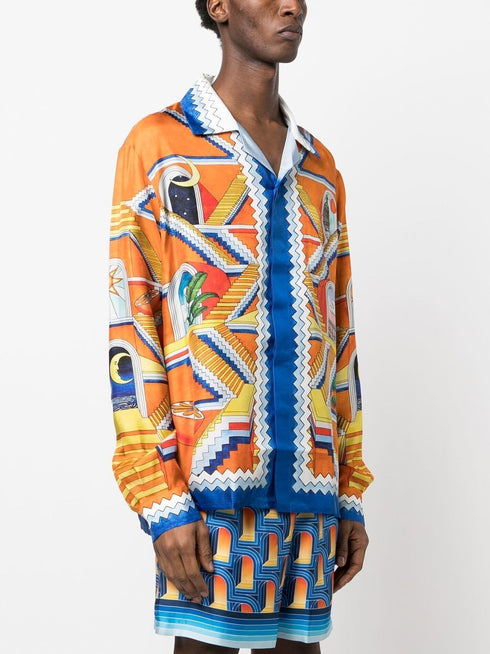 Escalier Infinite print silk shirt