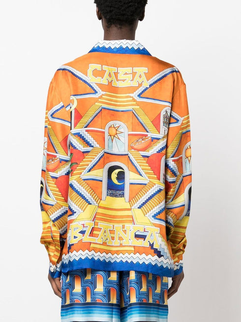 Escalier Infinite print silk shirt