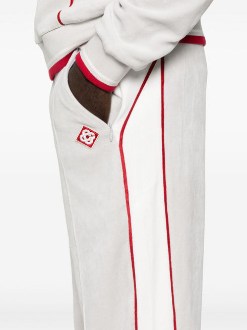 velour track pants