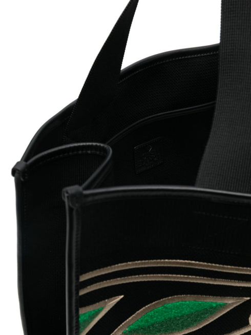 logo-embroidered tote bag