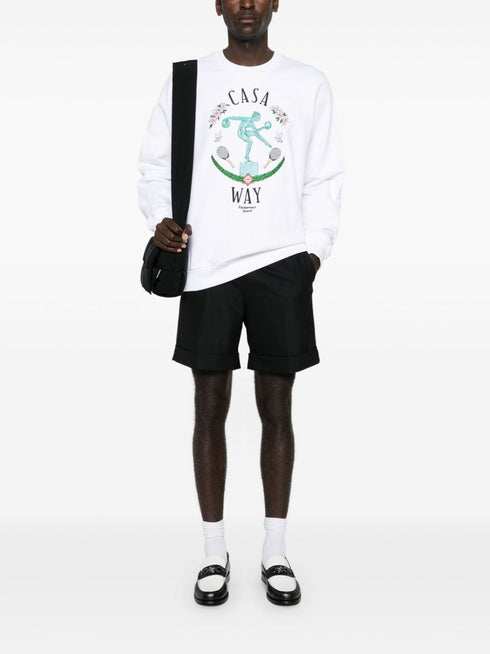 twill-weave tailored shorts