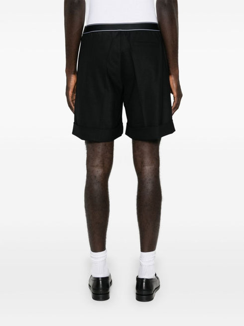 twill-weave tailored shorts