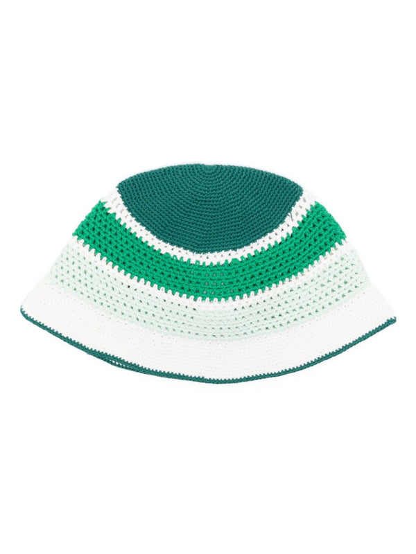 striped crochet bucket hat