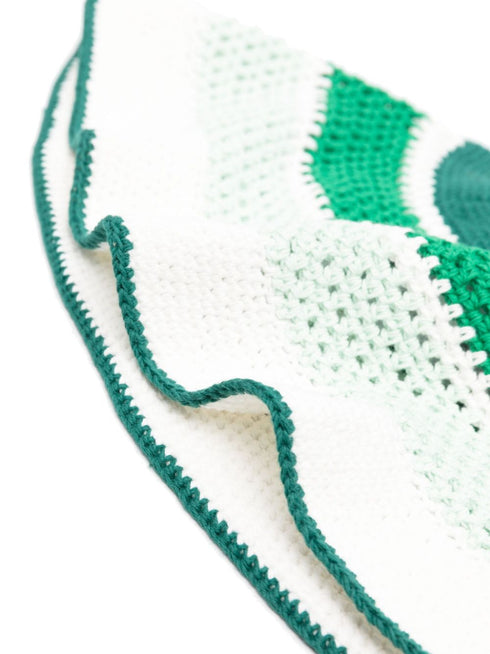 striped crochet bucket hat