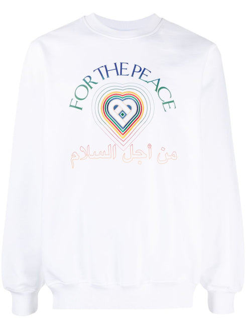 Peace Gradient-print cotton sweatshirt