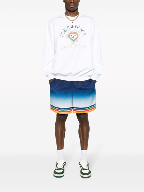 Peace Gradient-print cotton sweatshirt