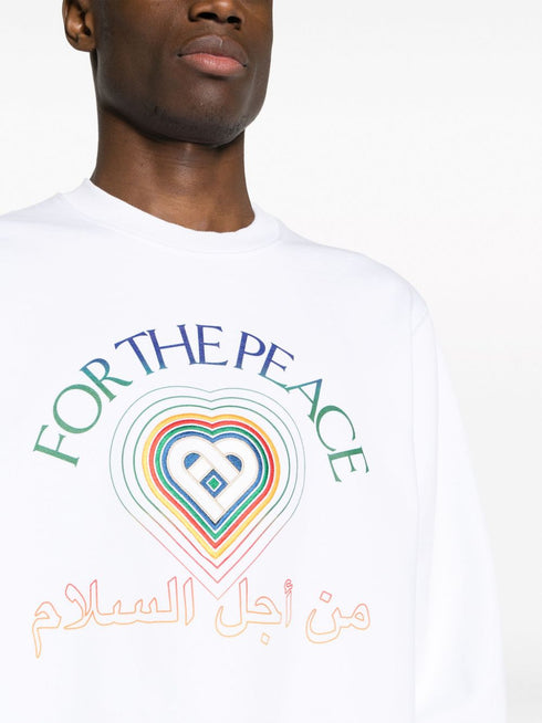Peace Gradient-print cotton sweatshirt