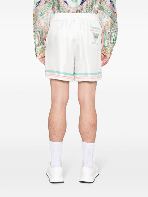 Tennis Club Icon silk track shorts