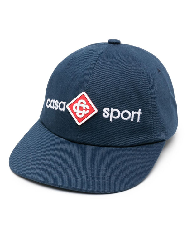 logo-embroidered cotton cap