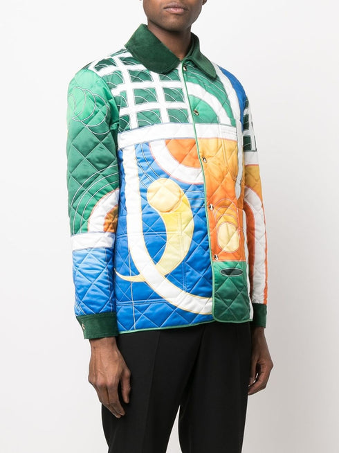 pikowana koszula z nadrukiem graficznym