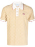 monogram-jacquard polo top