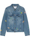 embroidered motif denim jacket