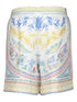 printed silk shorts