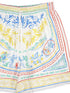 printed silk shorts
