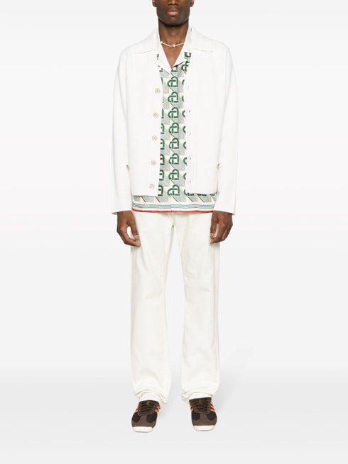 kardigan prążkowany z mieszanki wełny