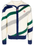 striped zip-up sweatshirt
