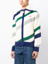 striped zip-up sweatshirt