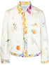 fruit-print cotton jacket