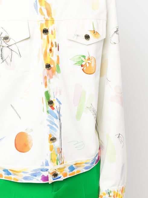 fruit-print cotton jacket