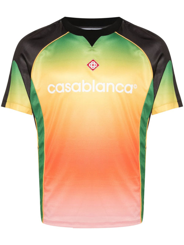 logo-print gradient T-shirt