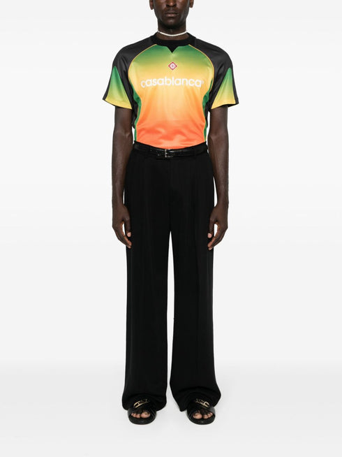 logo-print gradient T-shirt