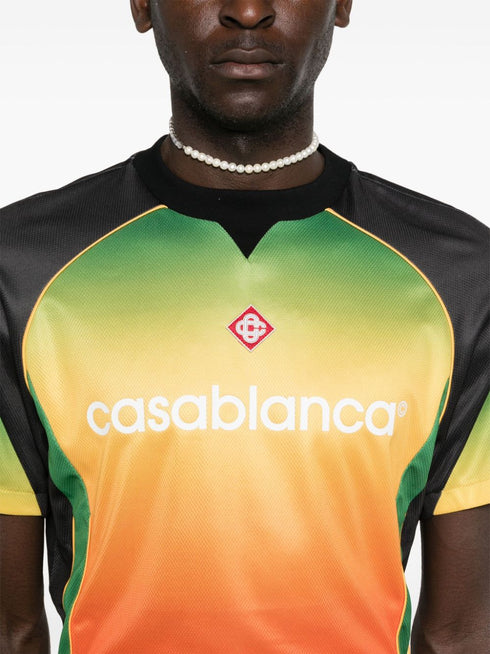 logo-print gradient T-shirt