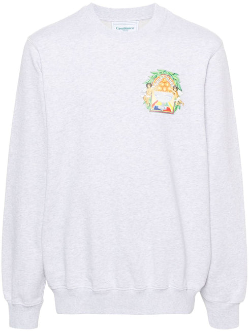 logo-print organic cotton sweatshirt