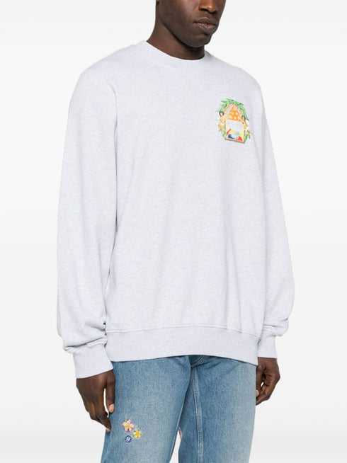 logo-print organic cotton sweatshirt