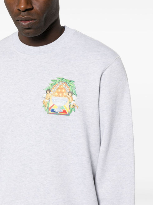 logo-print organic cotton sweatshirt